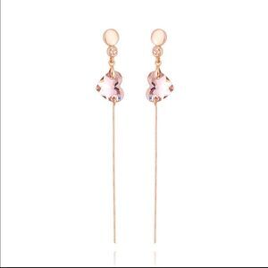 VINTAGE ROSE LUSH EARRING + ROSE GOLD PLATED new